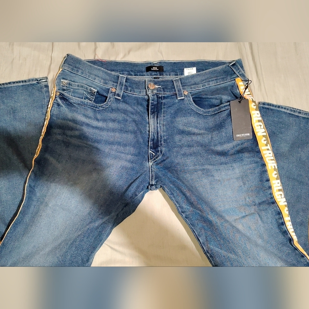 True Religion Men's Relaxed Blue Jeans